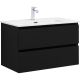 Тумба под раковину Aquanet Вега 2.0 337955 80 см чёрный