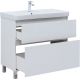 Тумба под раковину Aquanet Вега 344123 80 см белый глянец