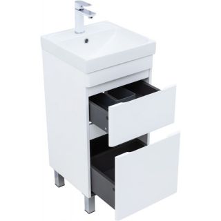 Тумба под раковину Aquanet Слим 346040 40 см белый сатин