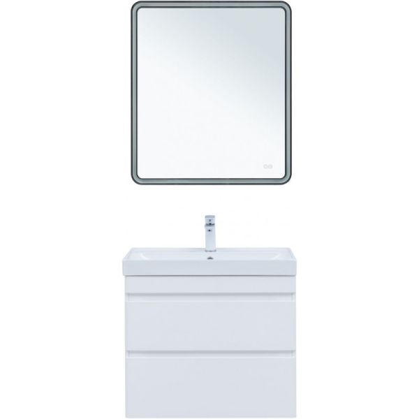 Тумба под раковину Aquanet Слим 346049 80 см белый сатин