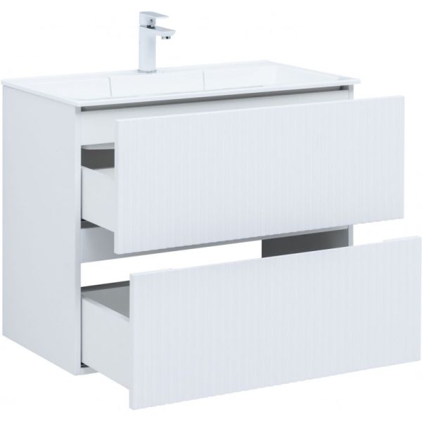 Тумба под раковину Aquanet Джейн 313286 80 см белый матовый