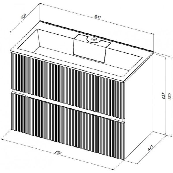 Тумба под раковину Aquanet Джейн 313303 90 см маренго