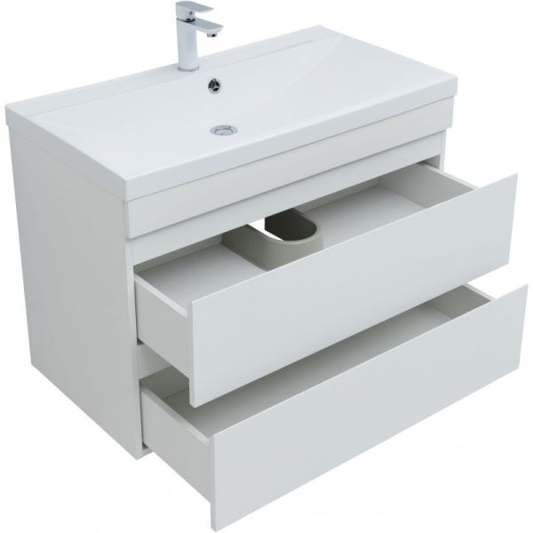 Тумба под раковину Aquanet Нота New 335419 90 см белый глянец