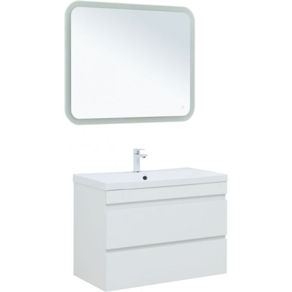 Тумба под раковину Aquanet Нота New 335419 90 см белый глянец