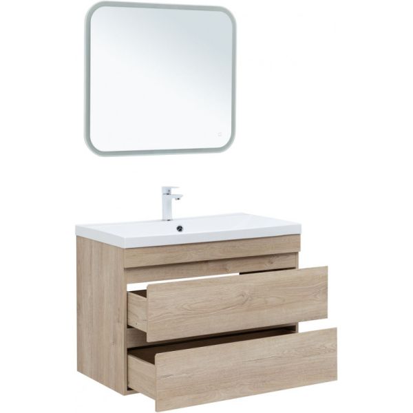 Тумба под раковину Aquanet Нота New 334199 90 см дуб светлый