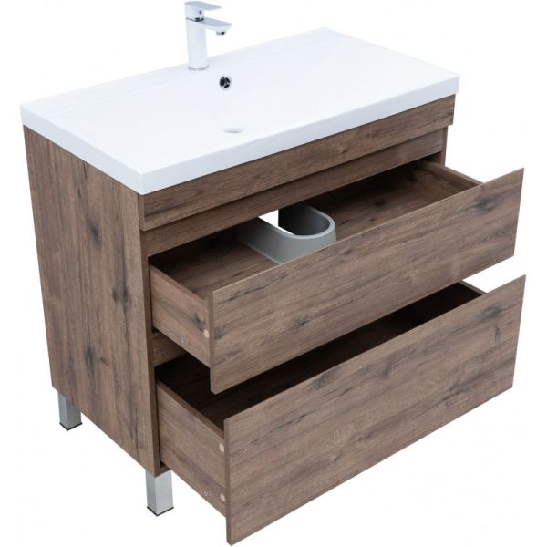 Тумба под раковину Aquanet Нота New 344145 90 см дуб веллингтон табак