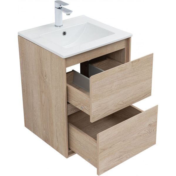 Тумба под раковину Aquanet Милан 336381 50 см дуб светлый