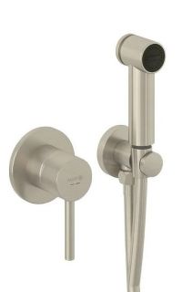 Гигиенический душ со смесителем Kludi Bozz 38998N576 брашированный никель