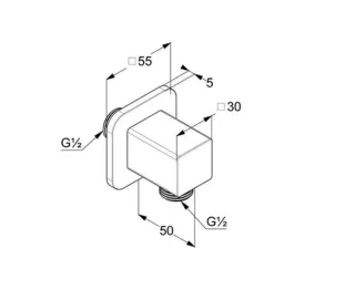 Шланговое подключение Kludi A-QA 65548N5-00 брашированный никель