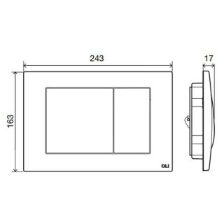 Панель слива антивандальная Oli Metal Dual 011421 хром матовый