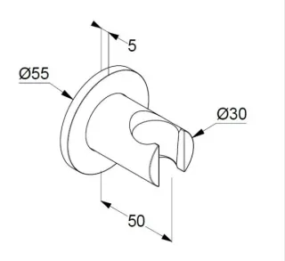 Держатель душевой лейки Kludi A-QA 6555705-00 хром