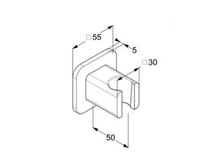 Держатель душевой лейки Kludi A-QA 65558N1-00 брашированная бронза