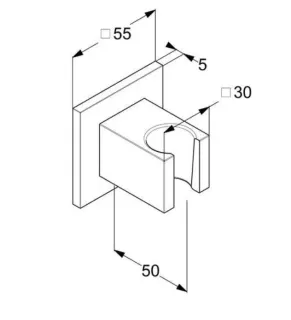 Держатель душевой лейки Kludi A-QA 6555905-00 хром