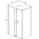 Душевой уголок Ceruttispa VITO110BF R 110x80 см профиль хром стекло прозрачное