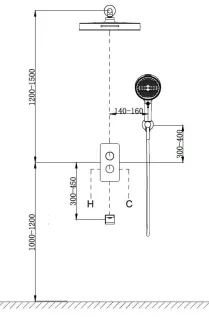 Душевой комплект Vincea Domus VSFW-5DM1BG золото брашированное