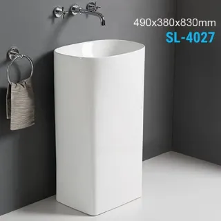 Раковина SantiLine SL-4027 белая 49 см