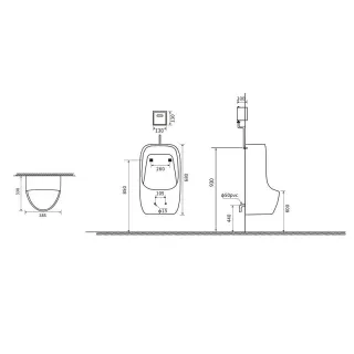 Писсуар подвесной SantiLine SL-6011 белый