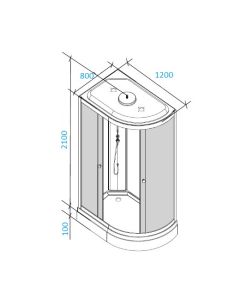 Душевая кабина Parly EF1231L 120x80 см белый