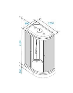 Душевая кабина Parly EF1231L 120x80 см белый Душевая кабина Parly EF1231L 120x80 см белый