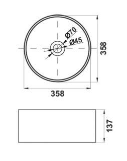 Накладная раковина Melana 320357MDG-805 35см тёмно-серый матовый Накладная раковина Melana 320357MDG-805 35см тёмно-серый матовый
