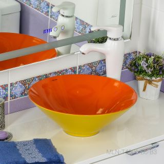 Накладная раковина Melana T4006-B6+B3-806 40см жёлтый/красный Накладная раковина Melana T4006-B6+B3-806 40см жёлтый/красный