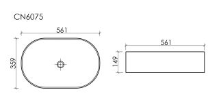 Раковина Ceramicanova Элемент (Element) CN6075 56 см белый