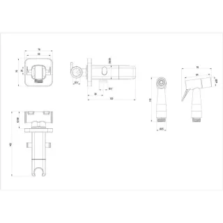 Гигиенический душ Decoroom DR25 DR25063 хром