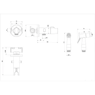 Гигиенический душ Decoroom DR25 DR25062 хром