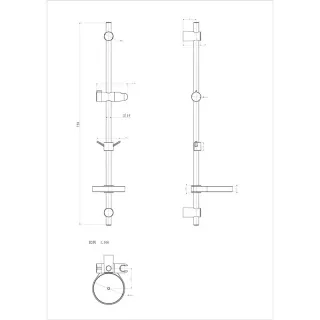 Душевая штанга с мыльницей Lemark LM8105C 75 см хром