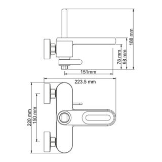 Wasserkraft Kammel 1801 Смеситель для ванны с коротким изливом Wasserkraft Kammel 1801 Смеситель для ванны с коротким изливом