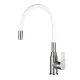 Смеситель для кухни Decoroom DR29 DR29024BN-White никель/белый