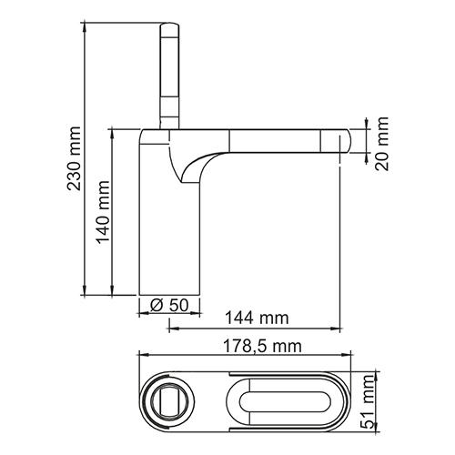 Wasserkraft Kammel 1803 Смеситель для раковины