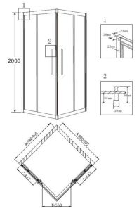 Душевой уголок Grossman Pragma PR-100SQ 100x100см серебро/прозрачное