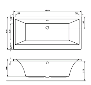 Акриловая ванна Berges Tari 053029 180x80см чёрный матовый Акриловая ванна Berges Tari 053029 180x80см чёрный матовый