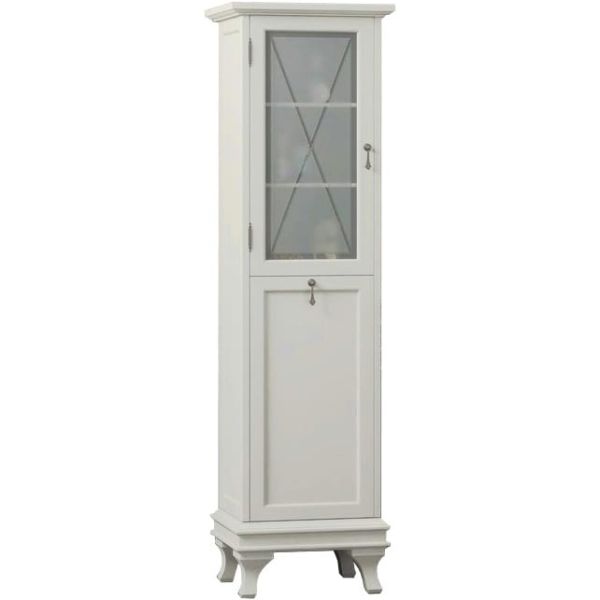 Шкаф-колонна Opadiris Борджи 45 L Z0000012564 с бельевой корзиной Слоновая кость Шкаф-колонна Opadiris Борджи 45 L Z0000012564 с бельевой корзиной Слоновая кость