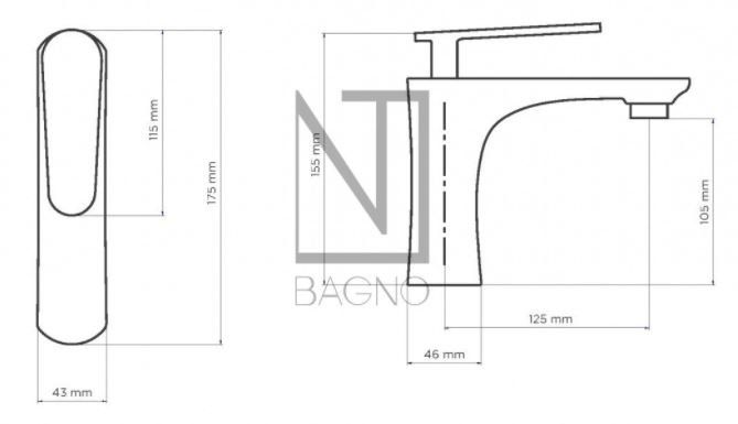 Смеситель для раковины NT Bagno Minzo NT7711 хром