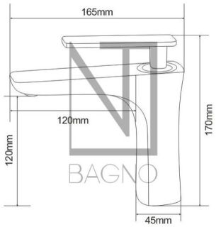 Смеситель для раковины NT Bagno Tirso NT7801 чёрный матовый