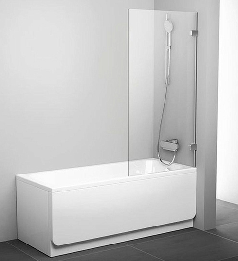 Шторка на ванну Ravak Briliant BVS1-80 7U840A00Z1 Transparent профиль хром Шторка на ванну Ravak Briliant BVS1-80 7U840A00Z1 Transparent профиль хром
