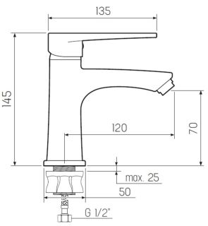 Смеситель для раковины РМС SL141-001F хром Смеситель для раковины РМС SL141-001F хром