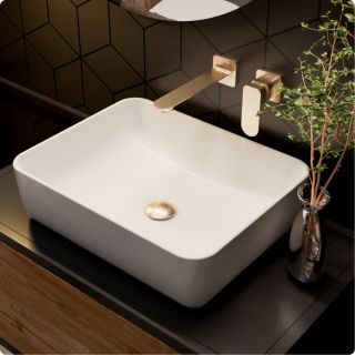 Смеситель для раковины AQUAme Monza AQM6315BG золото брашированное