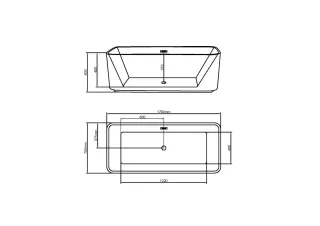 Ванна акриловая Grossman Cristal GR-2028F 170x75 см белый