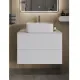 Тумба с раковиной Orange Отто Ot-75TuMDF+B02-460W 75 см белый глянец