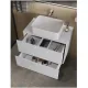 Тумба с раковиной Orange Отто Ot-75TuMDF+B02-460W 75 см белый глянец
