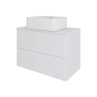 Тумба с раковиной Orange Отто Ot-75TuMDF+B02-460W 75 см белый глянец