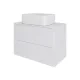 Тумба с раковиной Orange Отто Ot-75TuMDF+B02-460W 75 см белый глянец