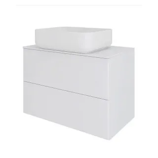 Тумба с раковиной Orange Отто Ot-75TuMDF+B05-500W 75 см белый глянец