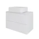 Тумба с раковиной Orange Отто Ot-75TuMDF+B05-500W 75 см белый глянец