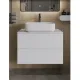 Тумба с раковиной Orange Отто Ot-75TuMDF+B05-500W 75 см белый глянец