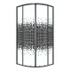 Душевой уголок Niagara Eco NG-1007-14BLACK 90x90 см профиль чёрный стекло мозаика