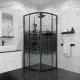 Душевой уголок Niagara Eco NG-1007-14BLACK 90x90 см профиль чёрный стекло мозаика
